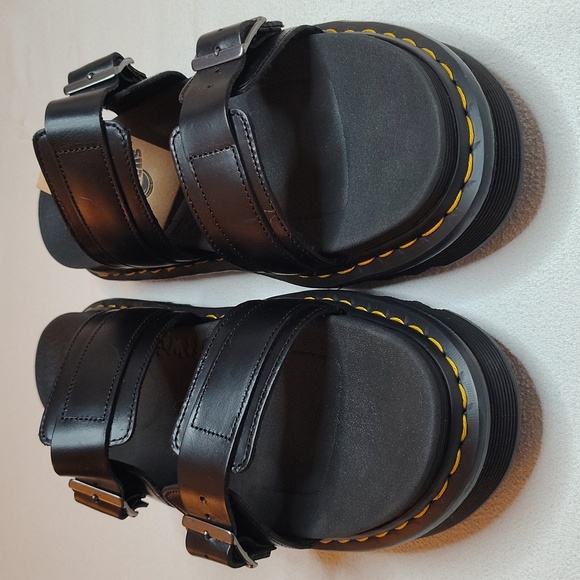 NWT! Dr Martens Myles Brando Leather Buckle Slide Sandals. Size 13 main image 7